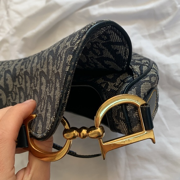 Dior Vintage Oblique Medium Saddle Bag - Picture 14 of 16